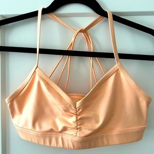 Alo Yoga Sunny Strappy Bra, size M, peach color